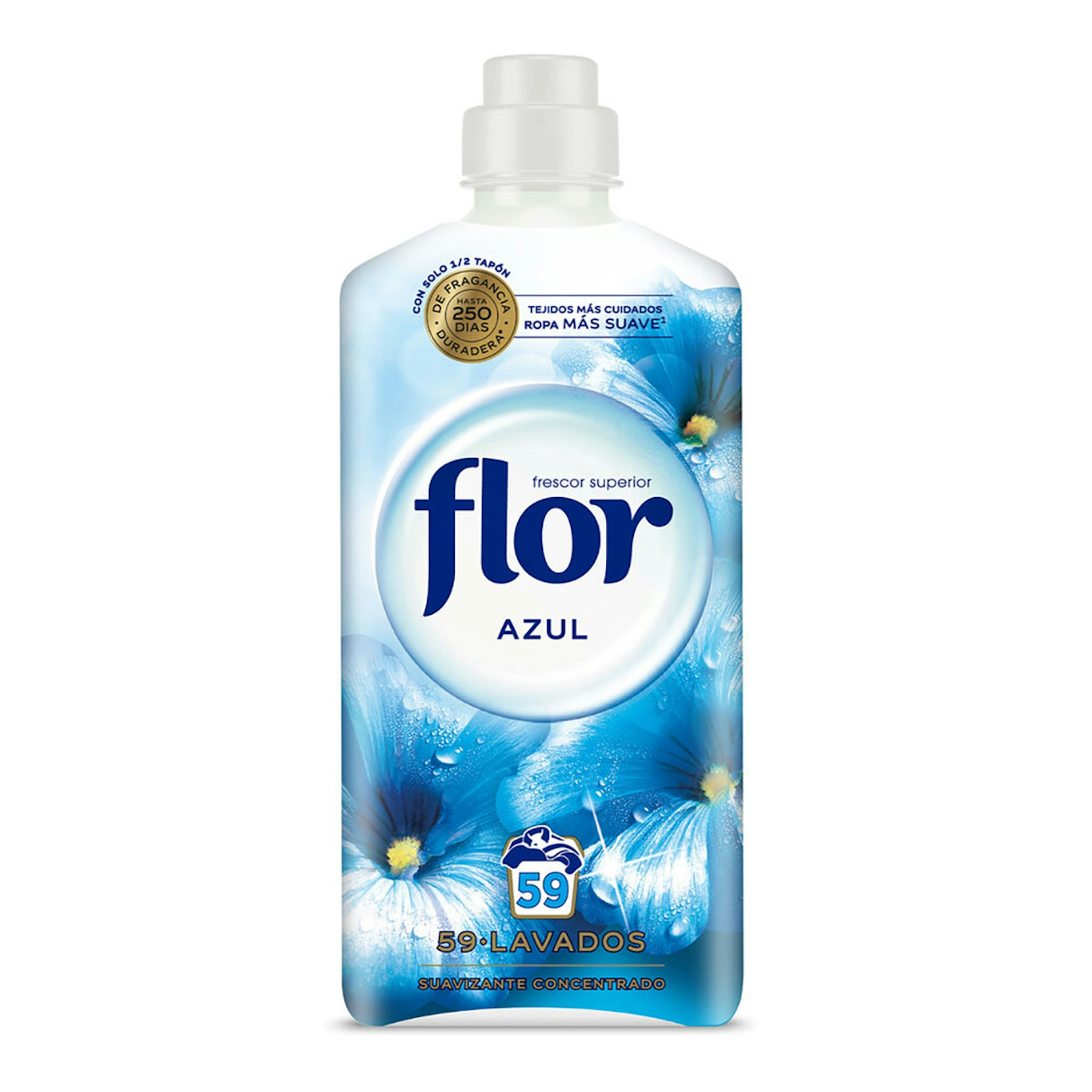 Suavizante concentrado FLOR azul botella 50 lv