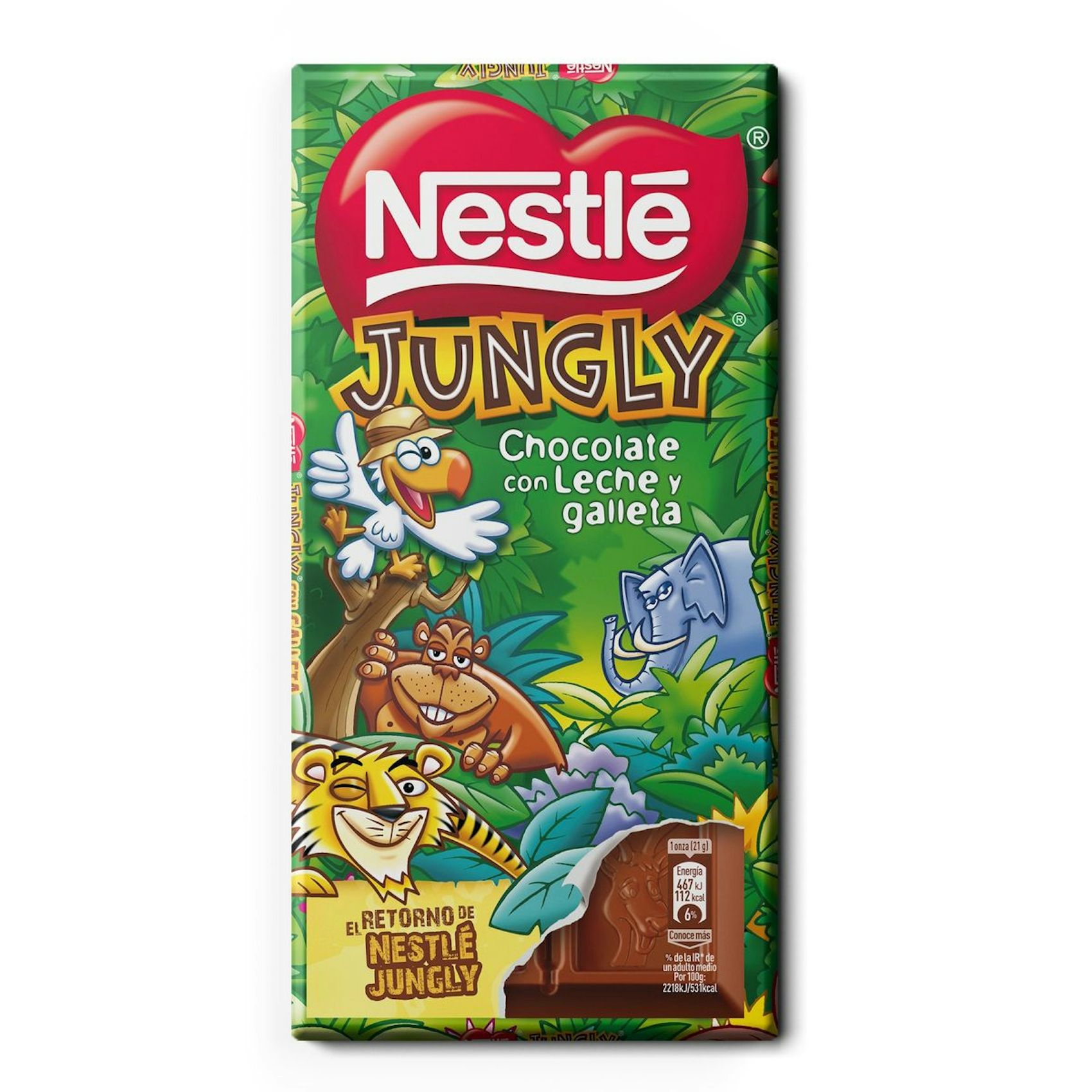 Chocolate Galleta Jungly Nestlé Tableta 125 Gr 0