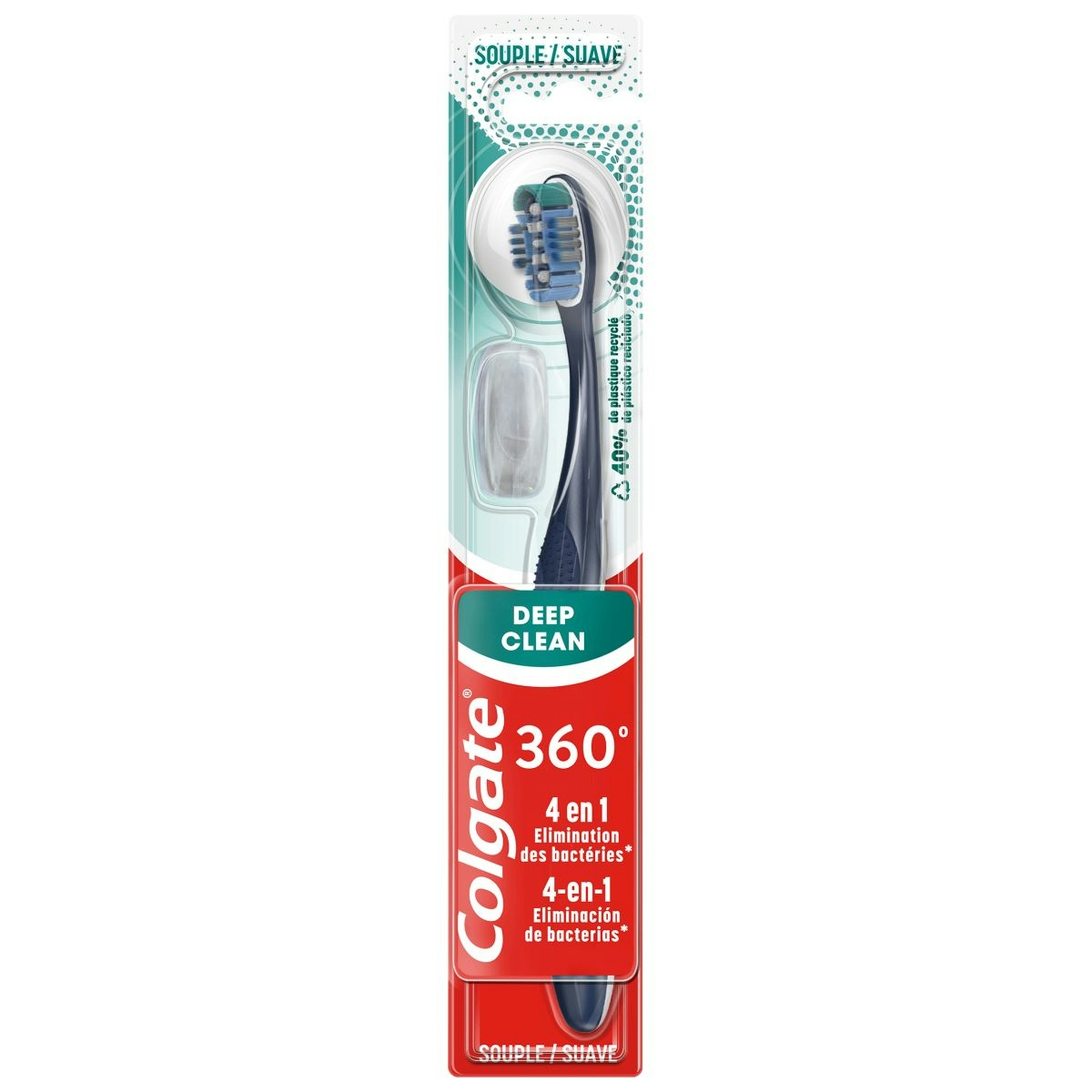 Cepillo de dientes Colgate 360 limpieza completa, suave