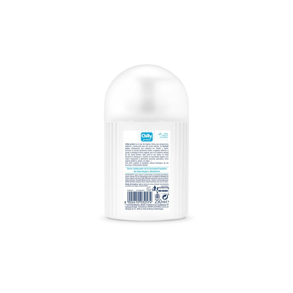 Gel íntimo CHILLY protect bote 250 ml