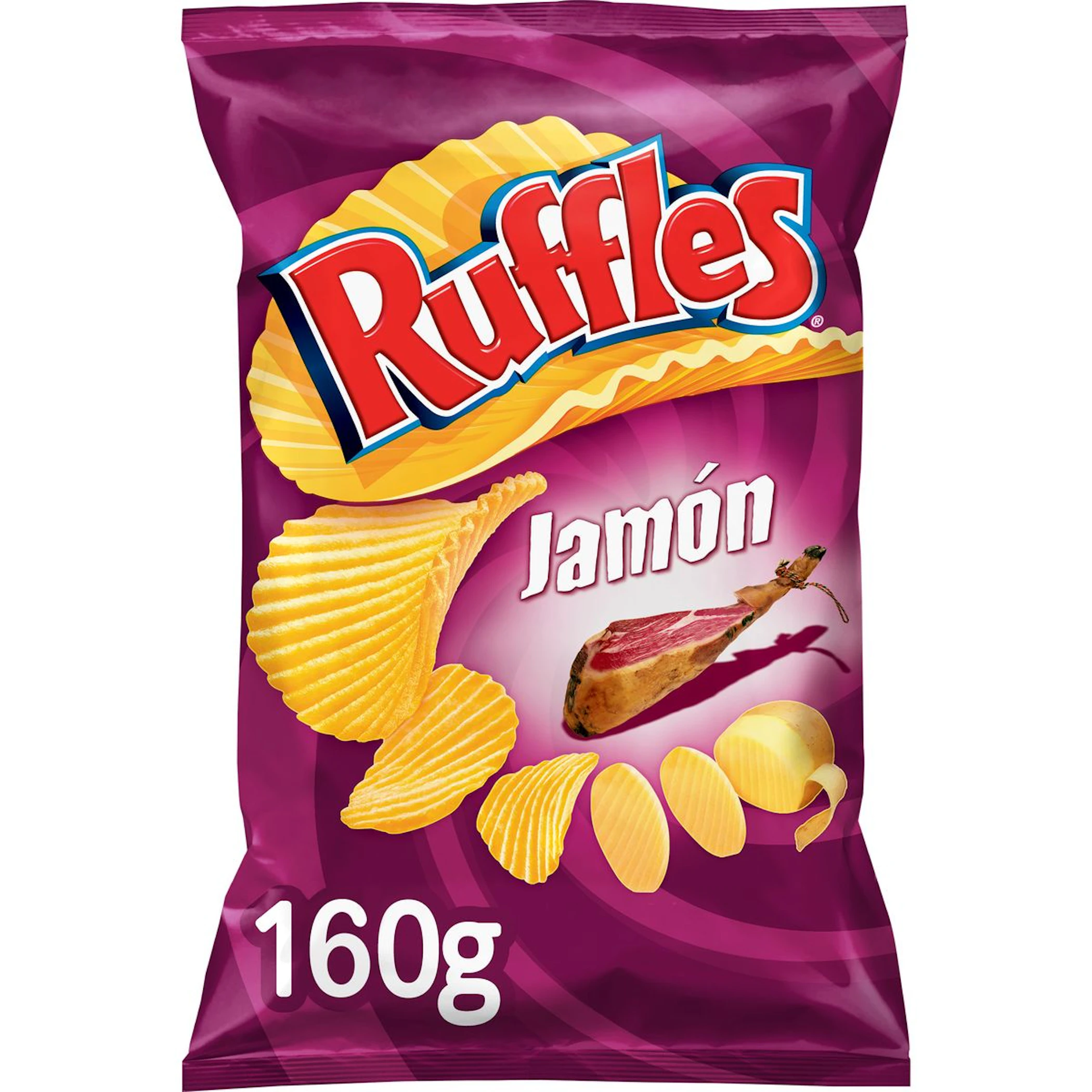 Patatas Jamón Ruffles 160 G