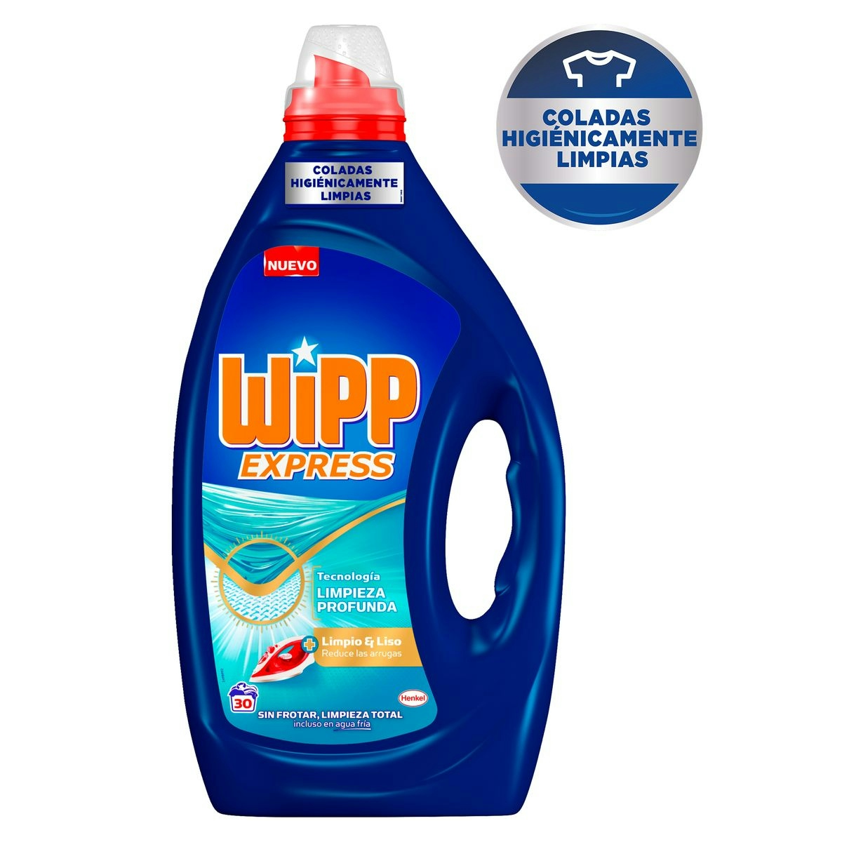 Detergente máquina WIPP EXPRESS líquido limpio y liso 30 lv