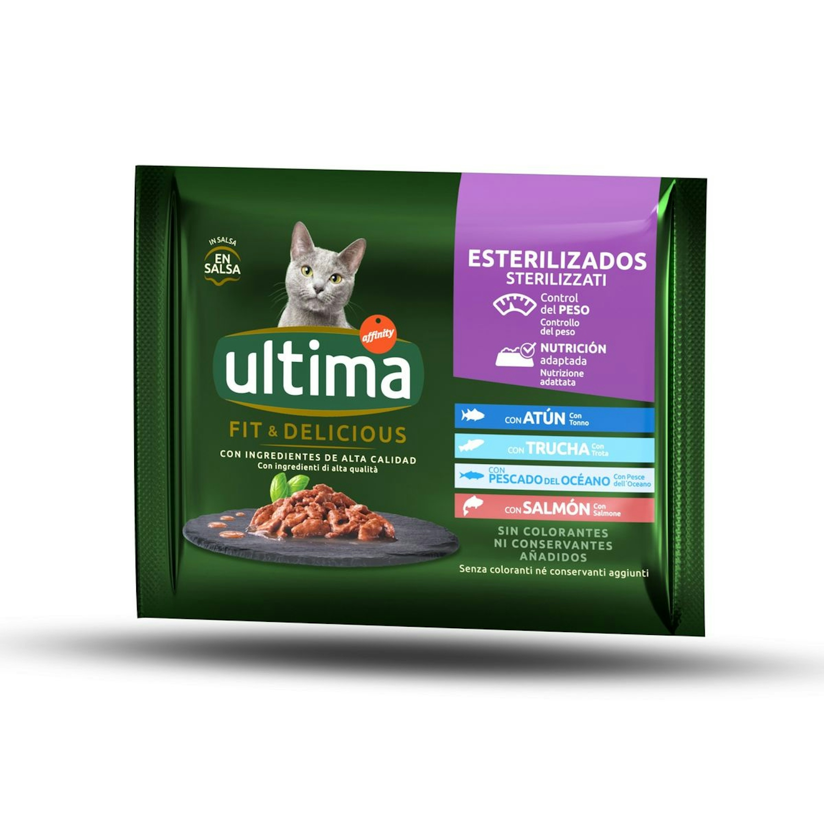 Alimento para gatos pescado ULTIMA 4x85 gr
