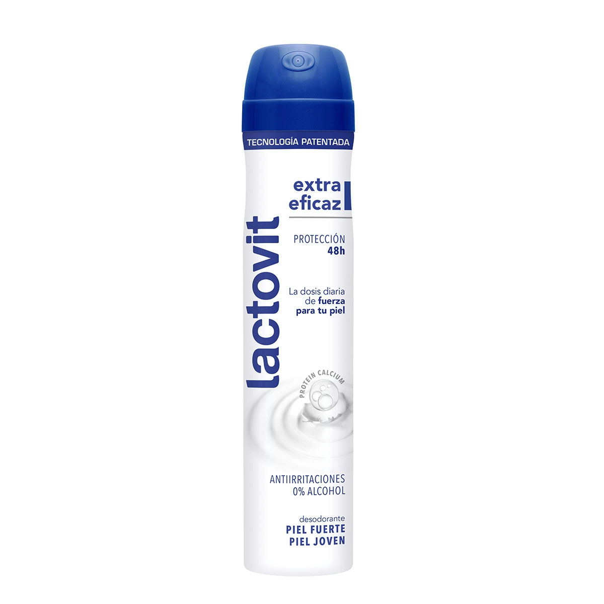 Lactovit - Desodorante Spray Extra Eficaz con Protein Calcium, 0% Alcohol, Anti-irritaciones y Eficacia 48H - 200 ml