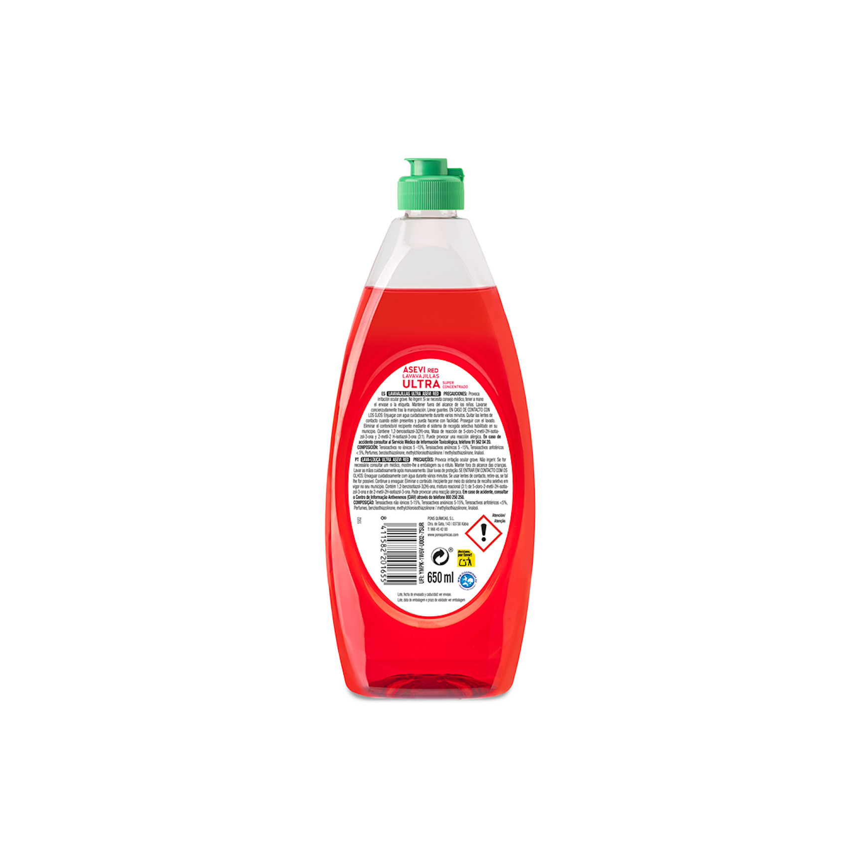 Lavavajillas Ultra Red Asevi 650Ml