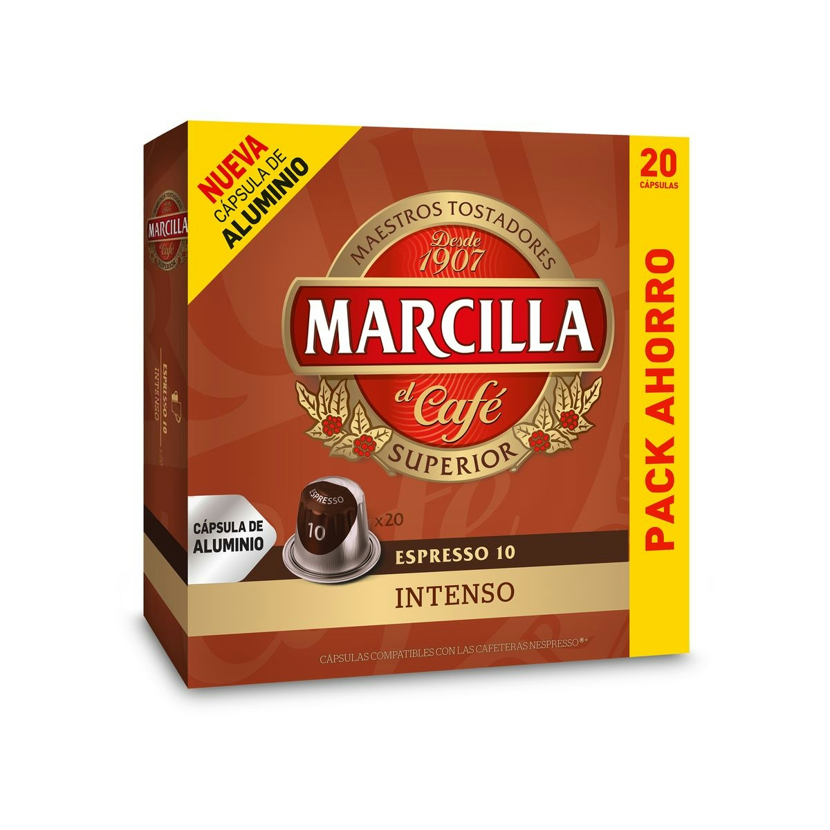 Café Espresso Intenso Marcilla 20 Cápsulas Café Espresso Intenso Marcilla 20 Cápsulas 0
