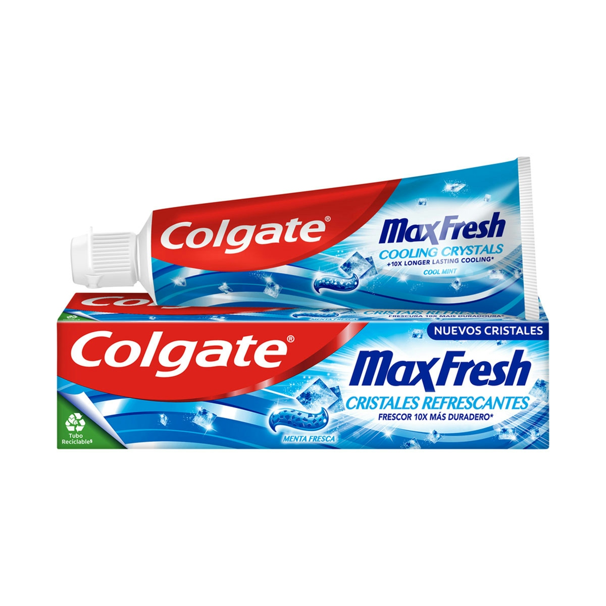 Pasta de dientes Colgate Max Fresh con cristales refrescantes, frescor duradero, menta fresca 75ml