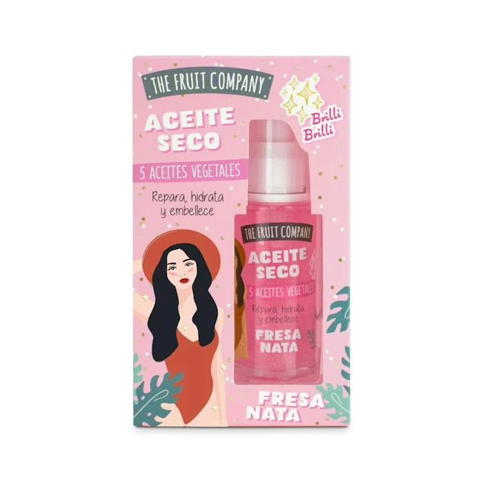 Aceite Corporal Con Glitter Fresa Nata The Fruit Company 40 Ml
