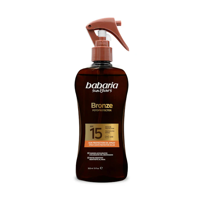 Aceite Solar Bronze Monoï Tahiti SPF15 Babaria 300Ml