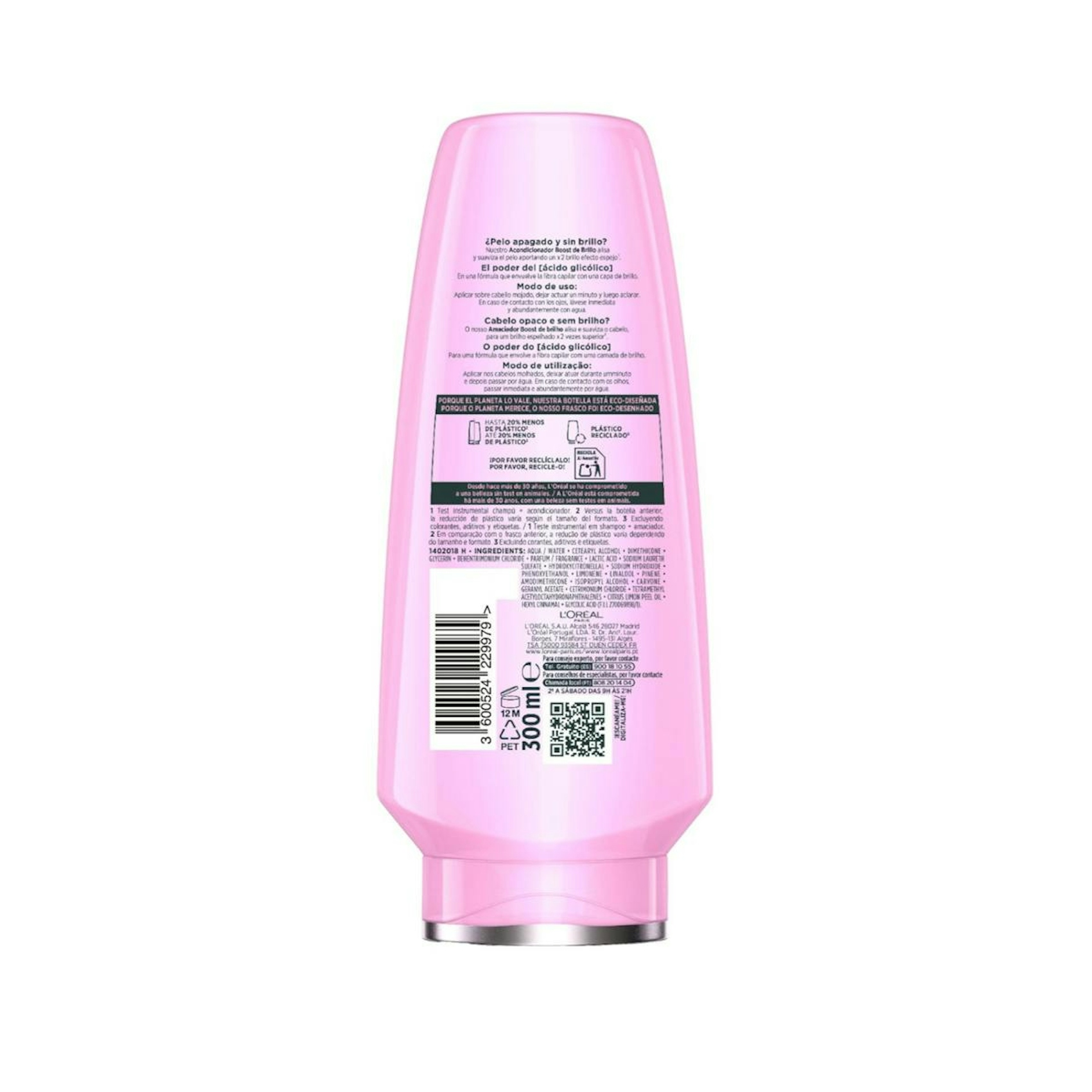 Acondicionador Boost De Brillo Glycolic Gloss Elvive 300Ml