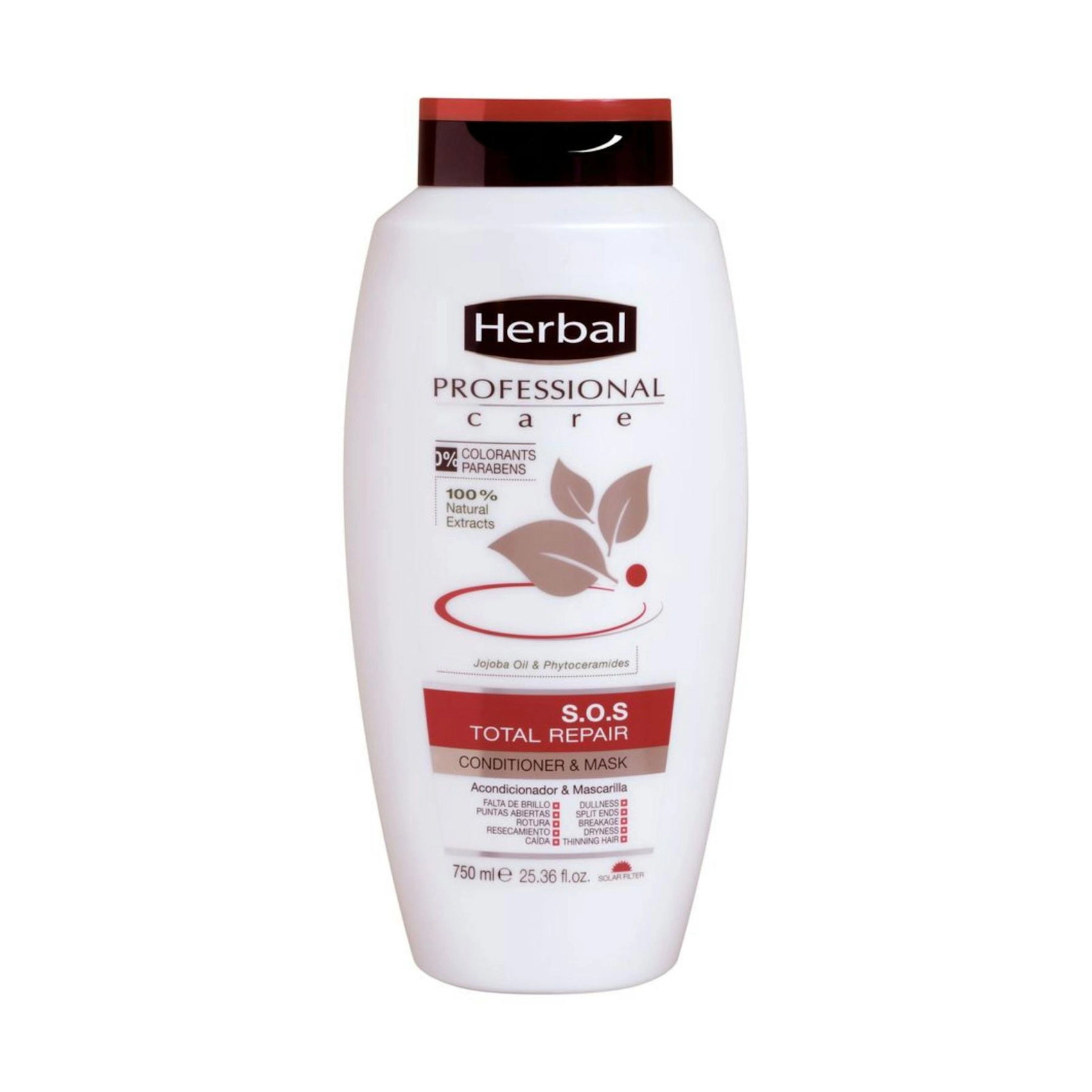 Amaciador SOS Total Repair Professional Herbal 750Ml 0