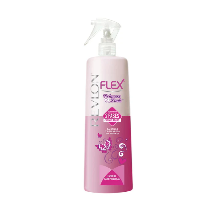 Acondicionador Sin Aclarado 2 Fases Princess Look Revlon Flex 400Ml