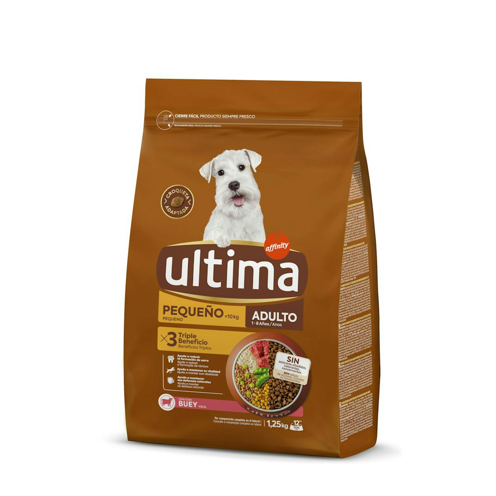 Alimento Perros Ultima Mini Senior Con Buey Bolsa 1.25Kg 0