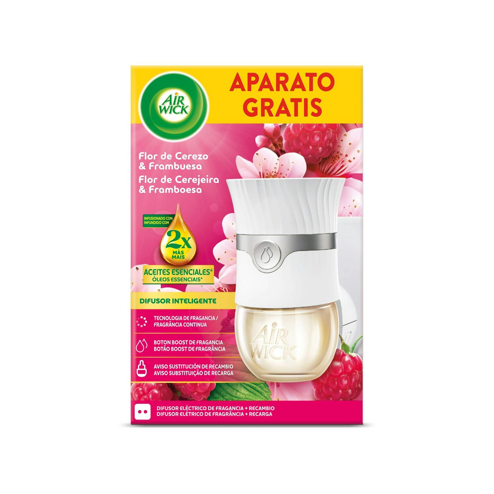 Ambientador Eléctrico + Recambio Flor de Cerezo y Frambuesa Air Wick 0