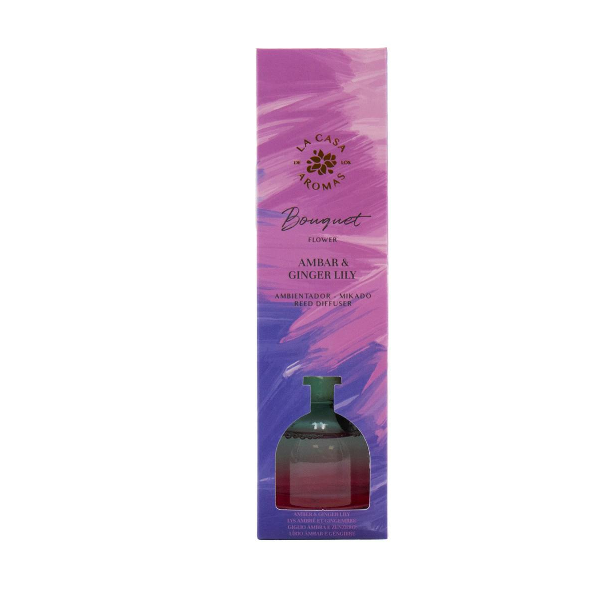 Imagen de Ambientador Mikado Bouquet Flower Ambar & Ginger La Casa De Los Aromas 40Ml
