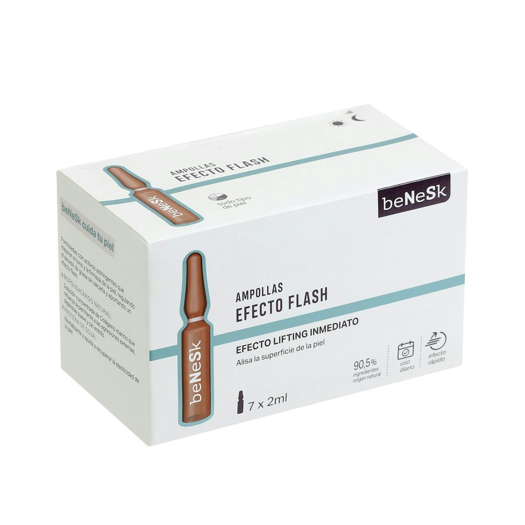 Ampollas Faciales Efecto Flash Benesk 7x2Ml