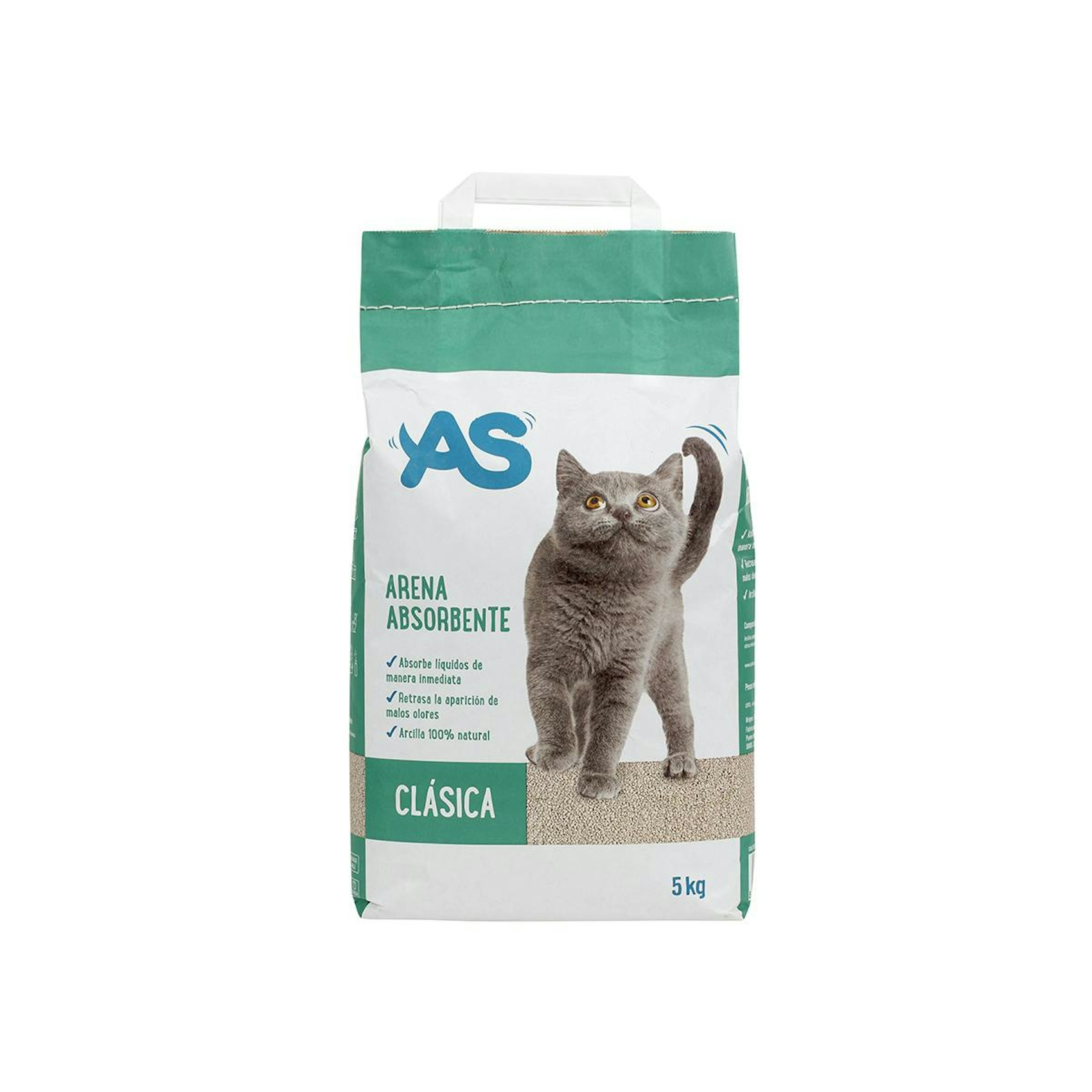 Arena Absorbente Clásica Para Gatos AS 5Kg 0