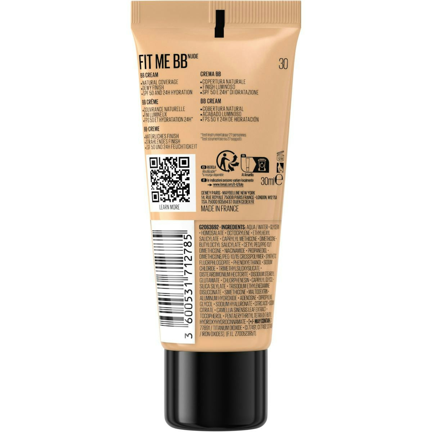 BB Cream Fit Me Nude Maybelline