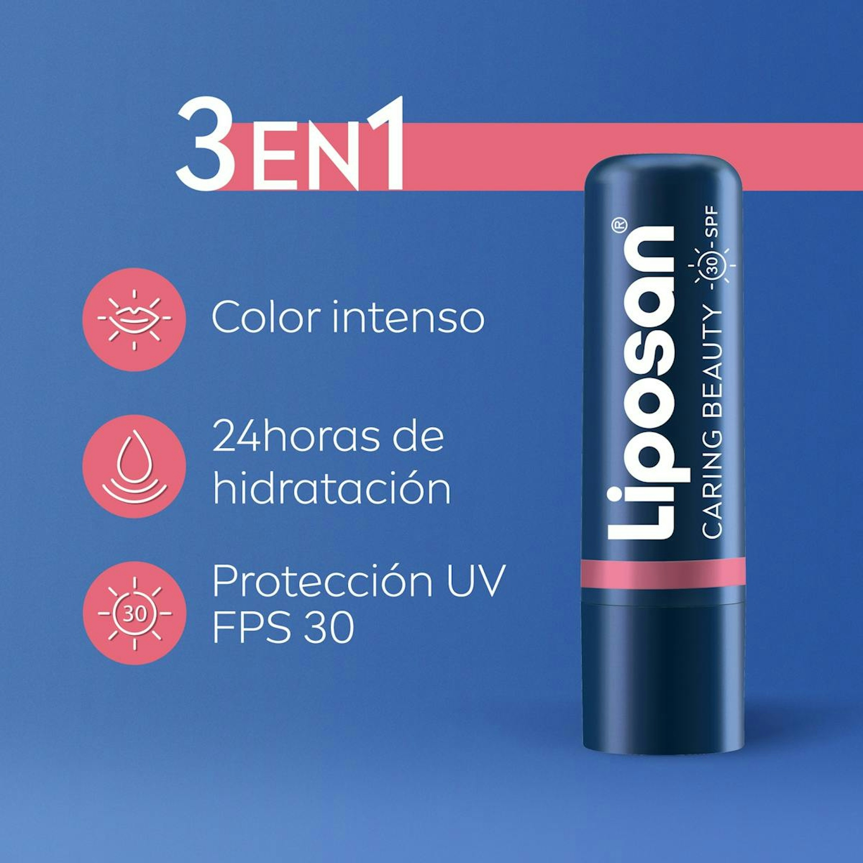 Bálsamo Labial Caring Beauty Nude Pink Liposan