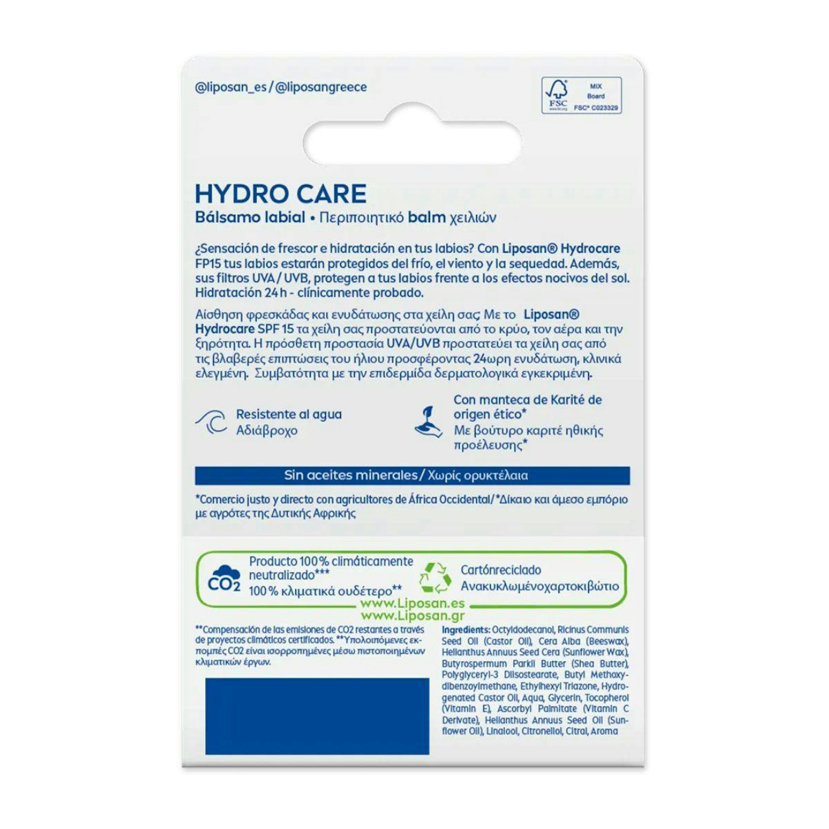 Bálsamo Labial Hydro Care Liposan