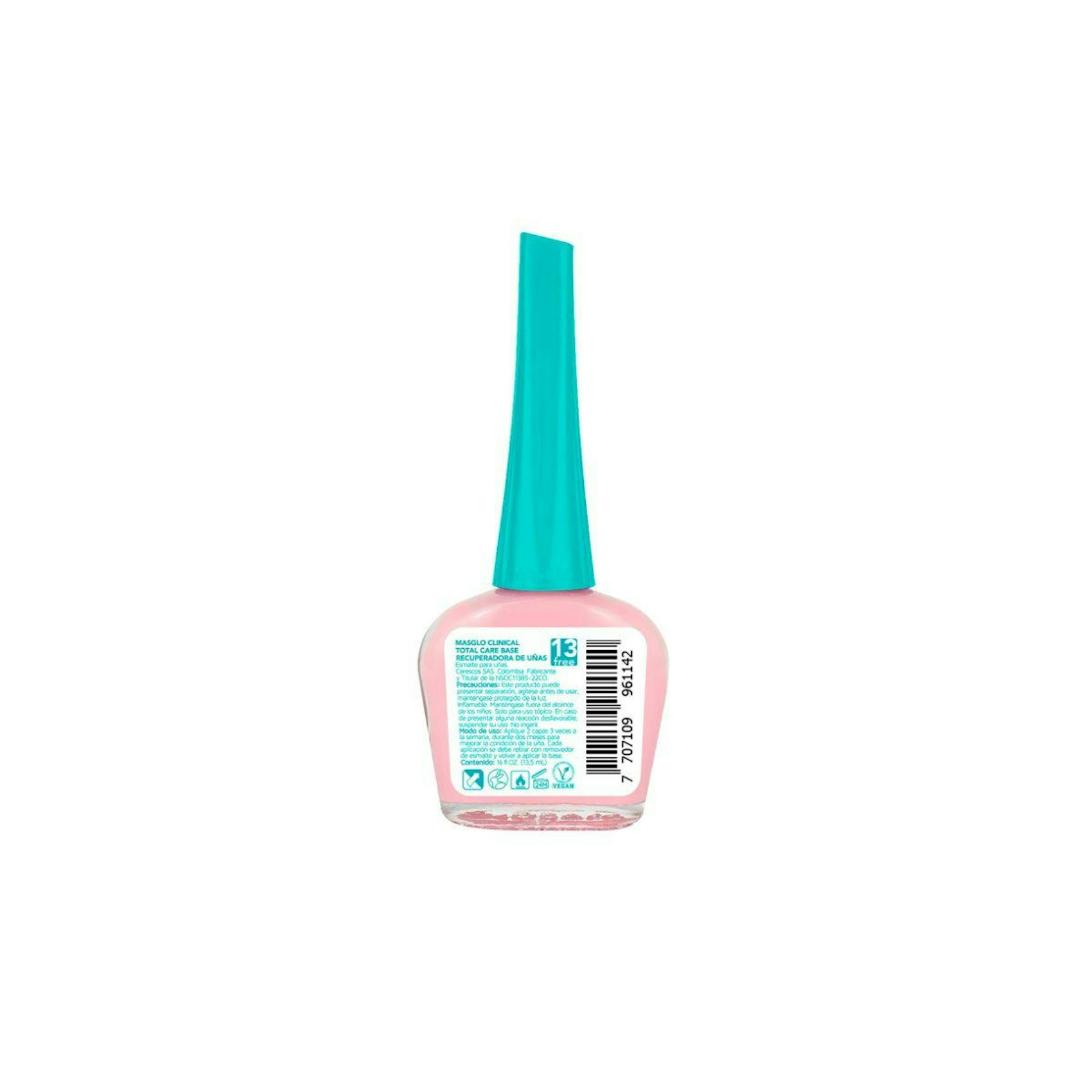 Base Recuperadora Uñas Maltratadas Masglo Total Care Rosa