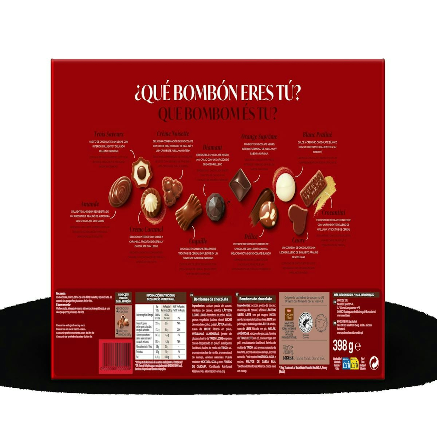 Bombons De Chocolate Caixa Roja Nestlé 42 unid.