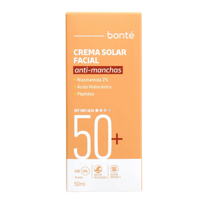 Crema Solar Facial Antimanchas SPF 50+ Bonté 50Ml