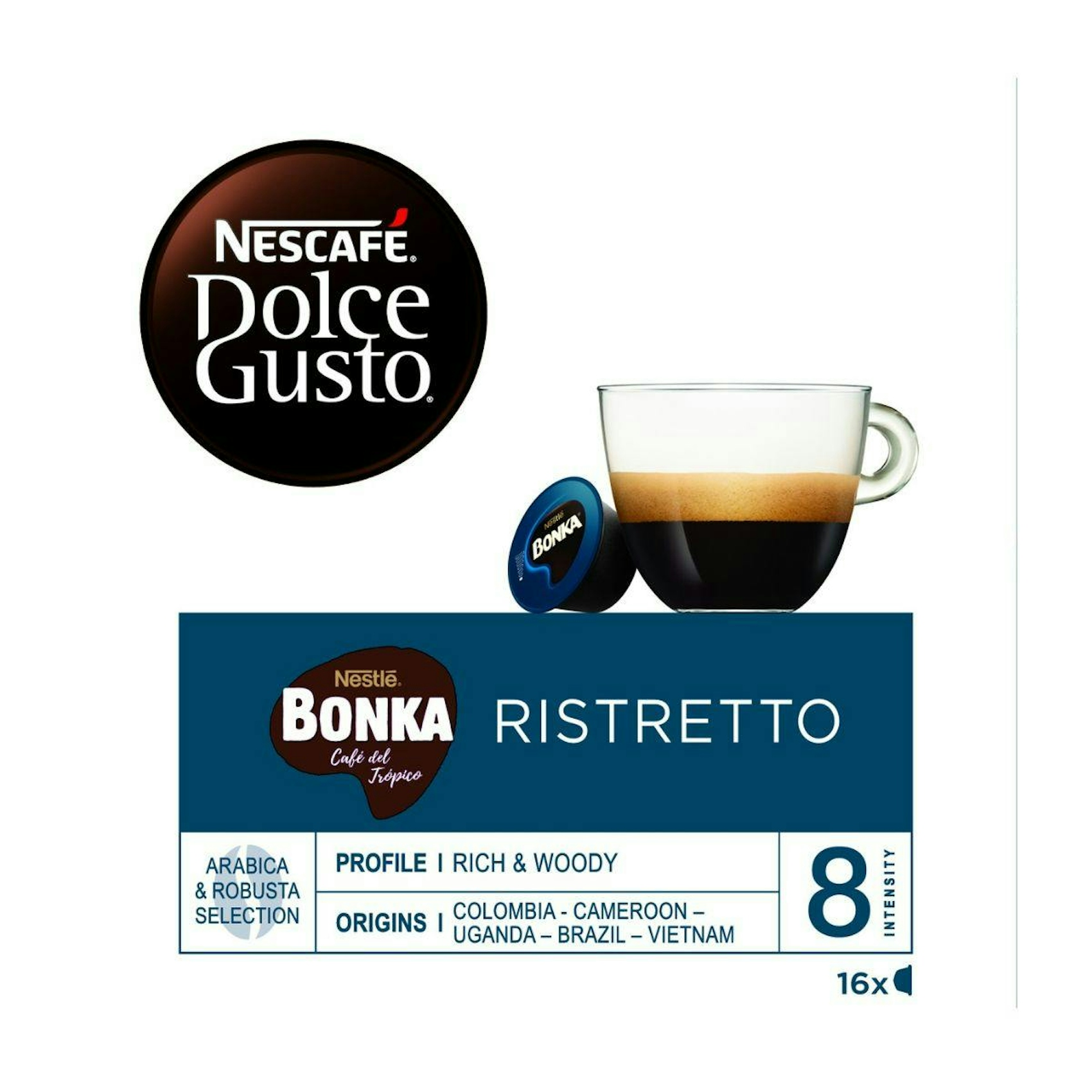 Café Bonka Ristretto Dolce Gusto 16 Cápsulas