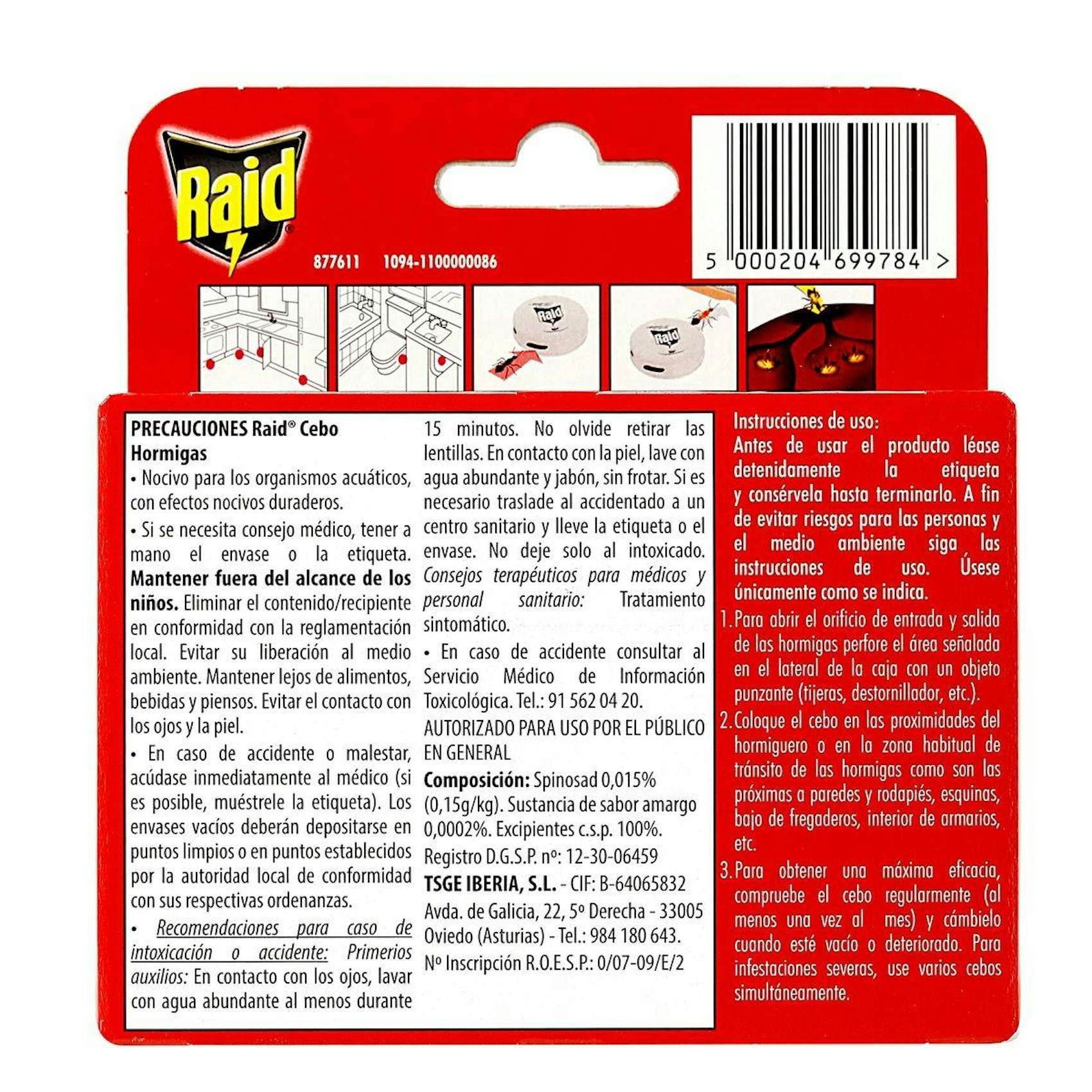 Cebo Para Hormigas Raid