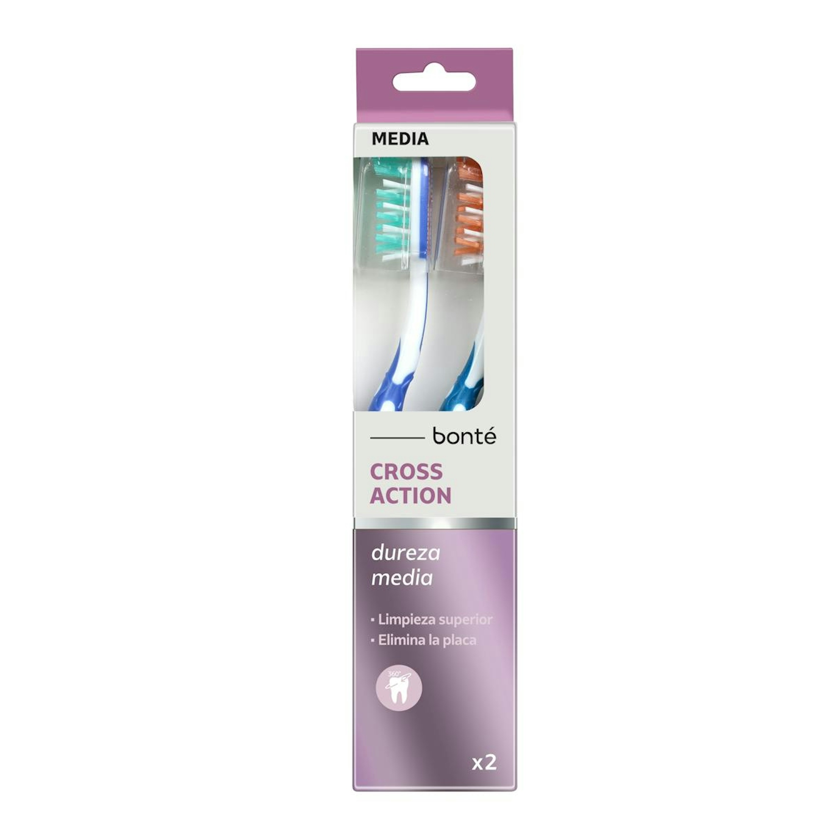 Cepillo De Dientes Cross Action Medio Bonté 2 Uds 0