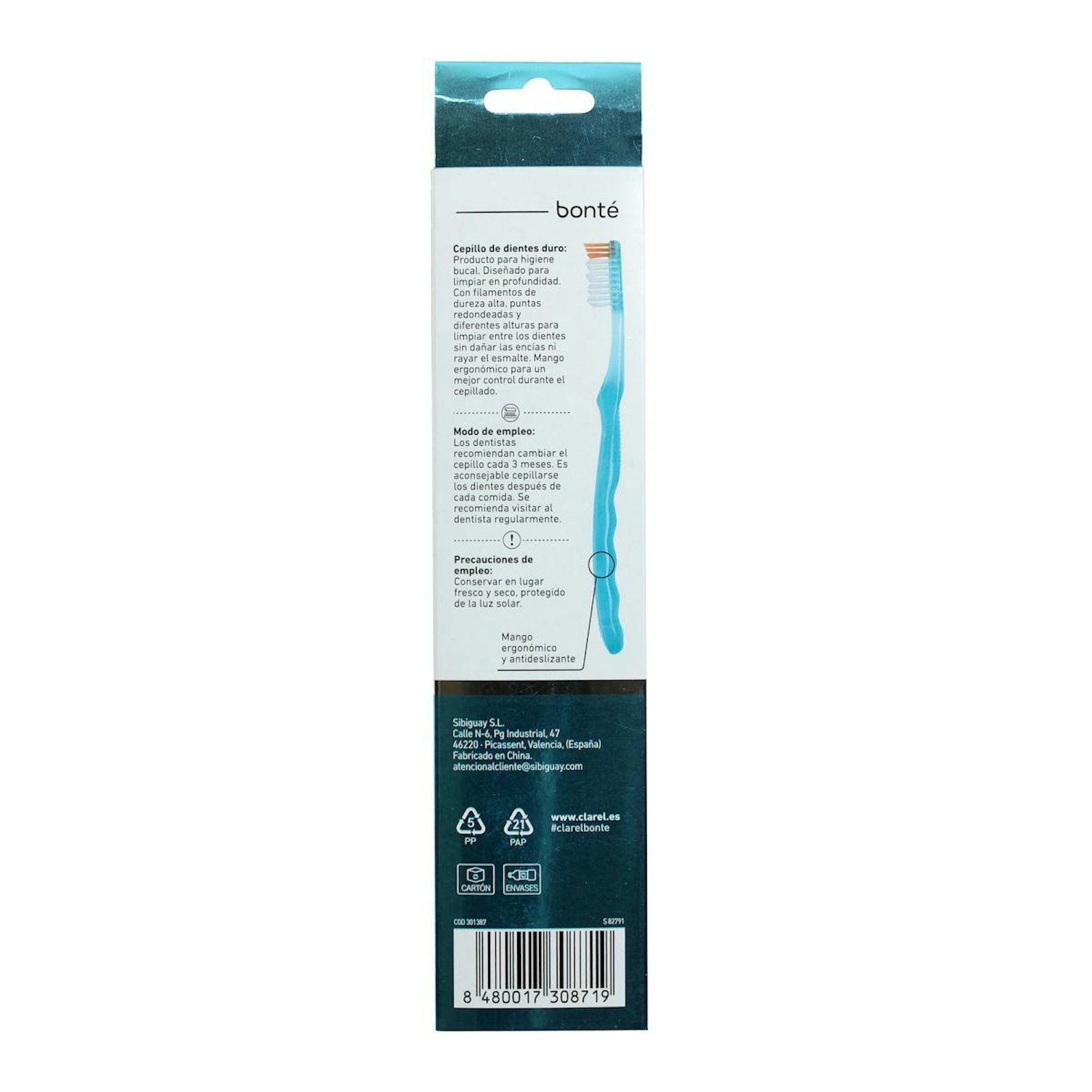Cepillo De Dientes Duro Bonté Pack 2 Uds