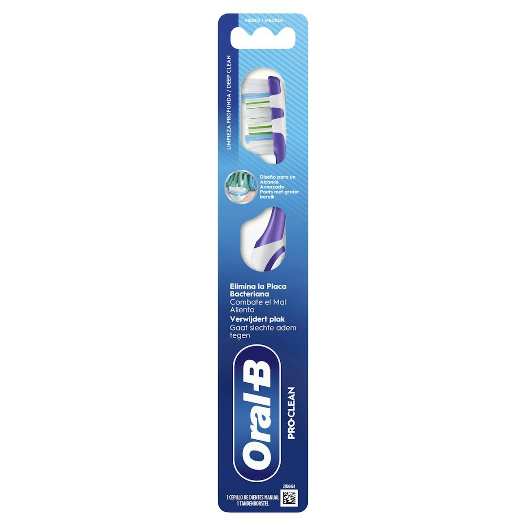 Cepillo De Dientes Pro Clean Medio Oral-B 0