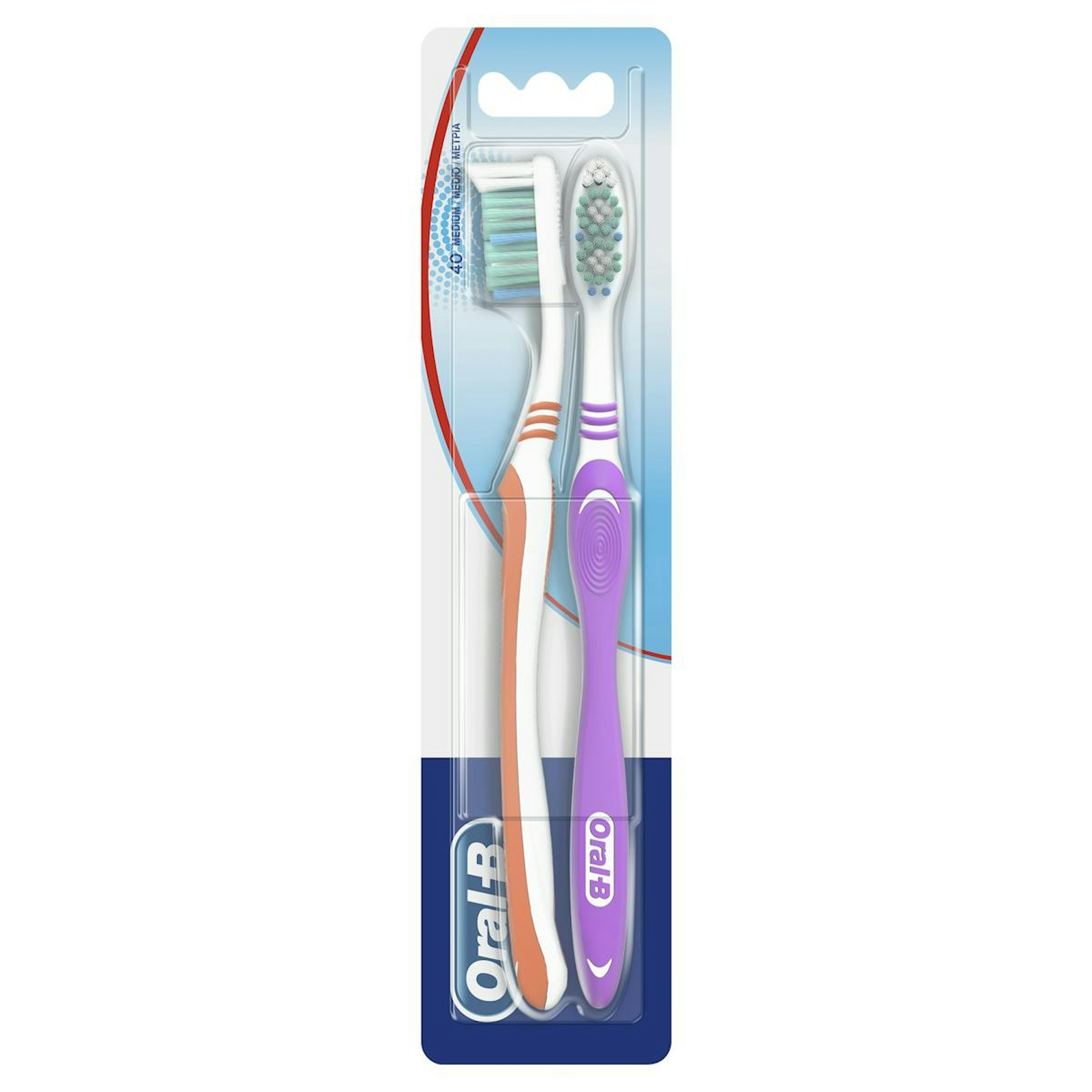 Cepillo De Dientes Shiny Clean Medio Oral-B 2 Uds 0