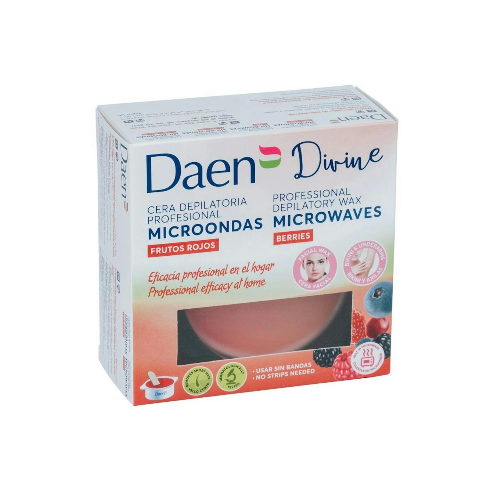 Cera Depilatoria Microondas Frutos Rojos Daen 90Gr 0