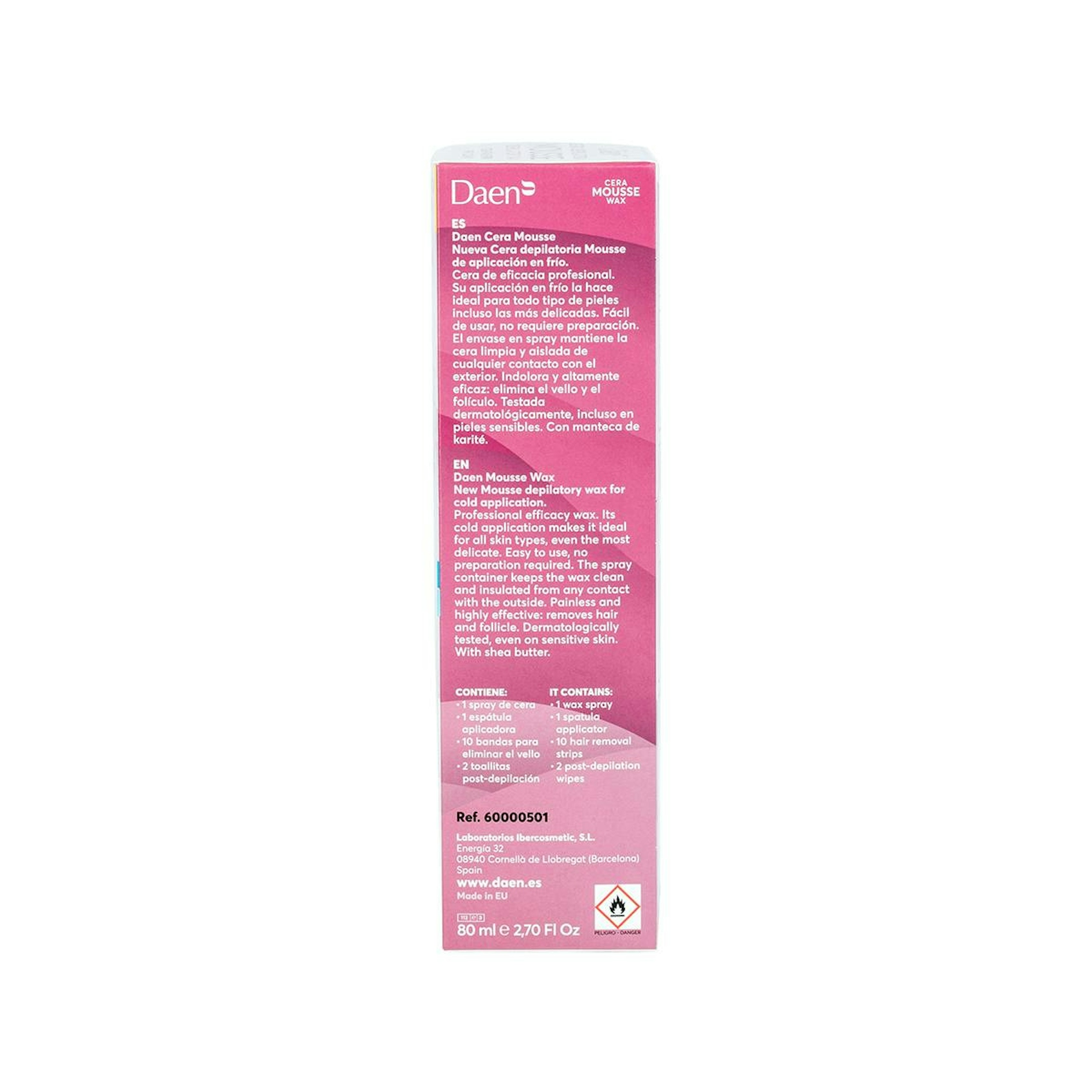 Cera Fría De Depilación Mousse Daen 80Ml