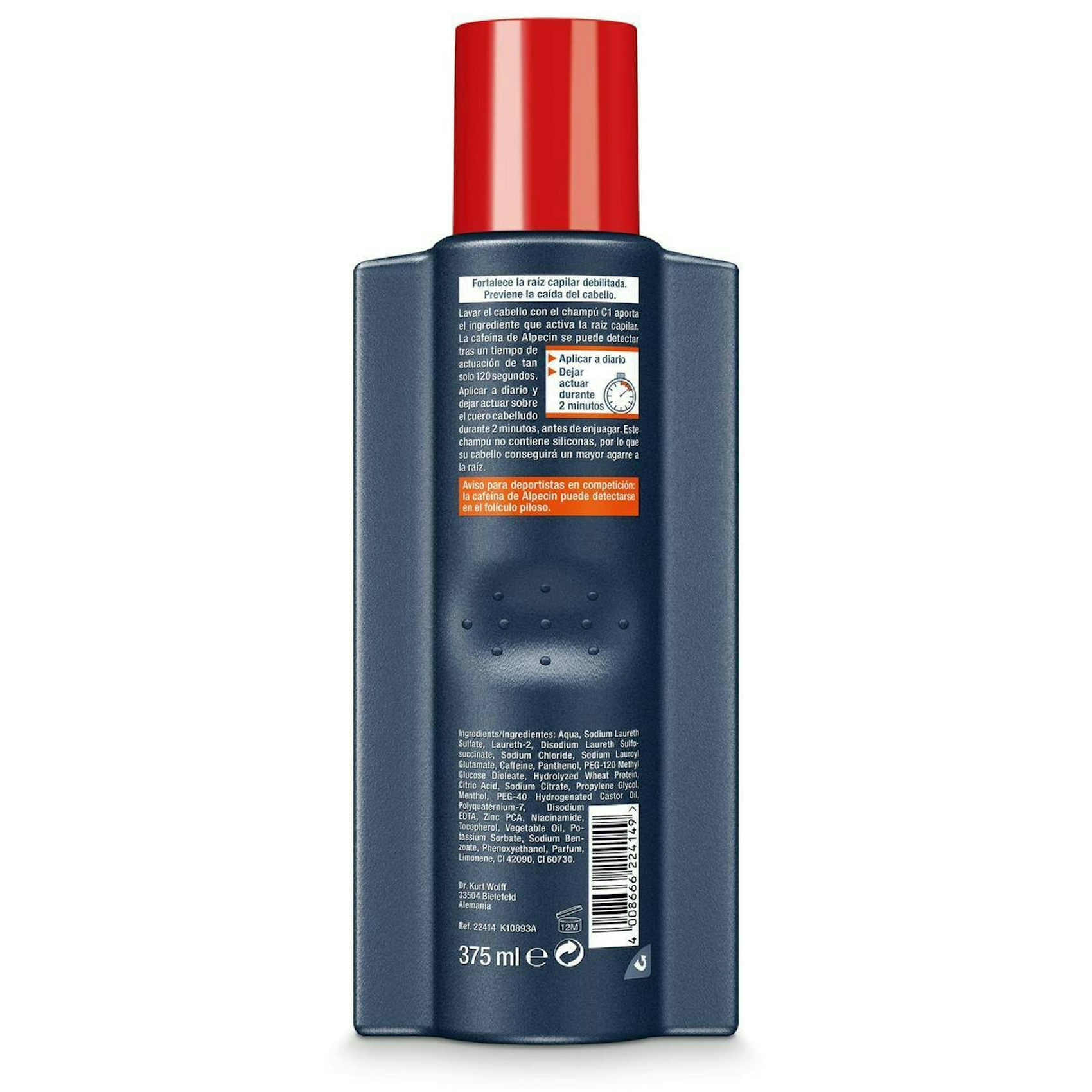 Champú Anticaída C1 Con Cafeina Alpecin 375Ml
