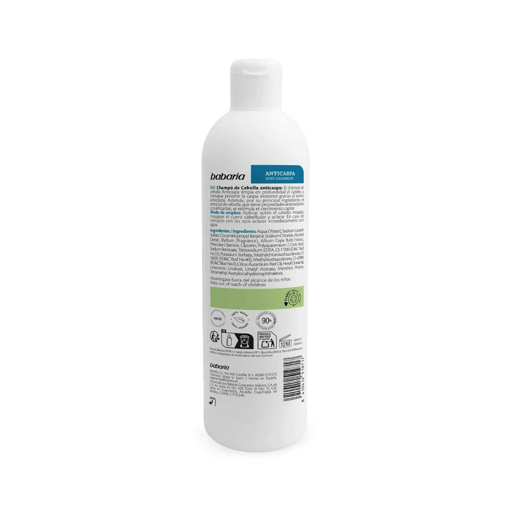 Champú De Cebolla Anticaspa Babaria 380Ml  