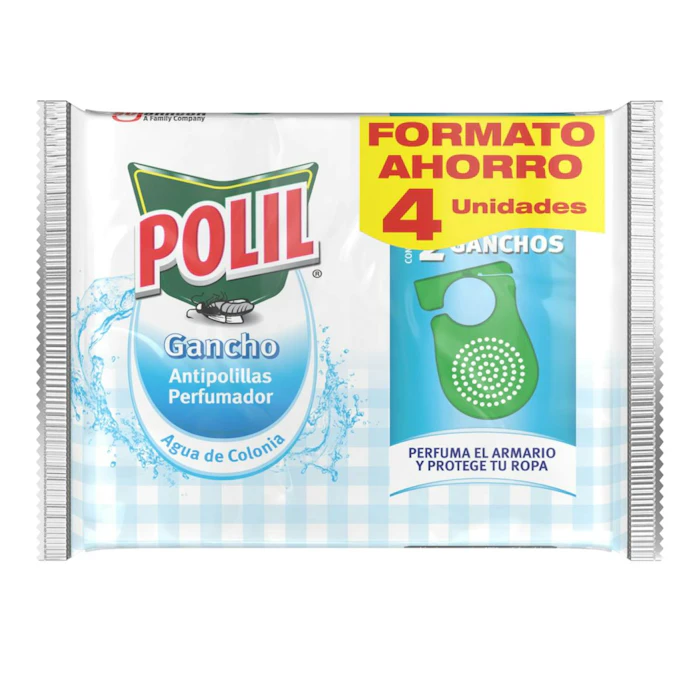 Gancho Antipolillas Perfumador Colonia Polil 4 Uds