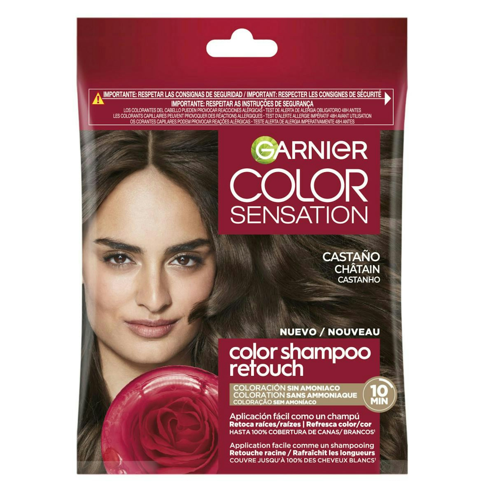 Color Shampoo Retouch Color Sensation Garnier Castaño