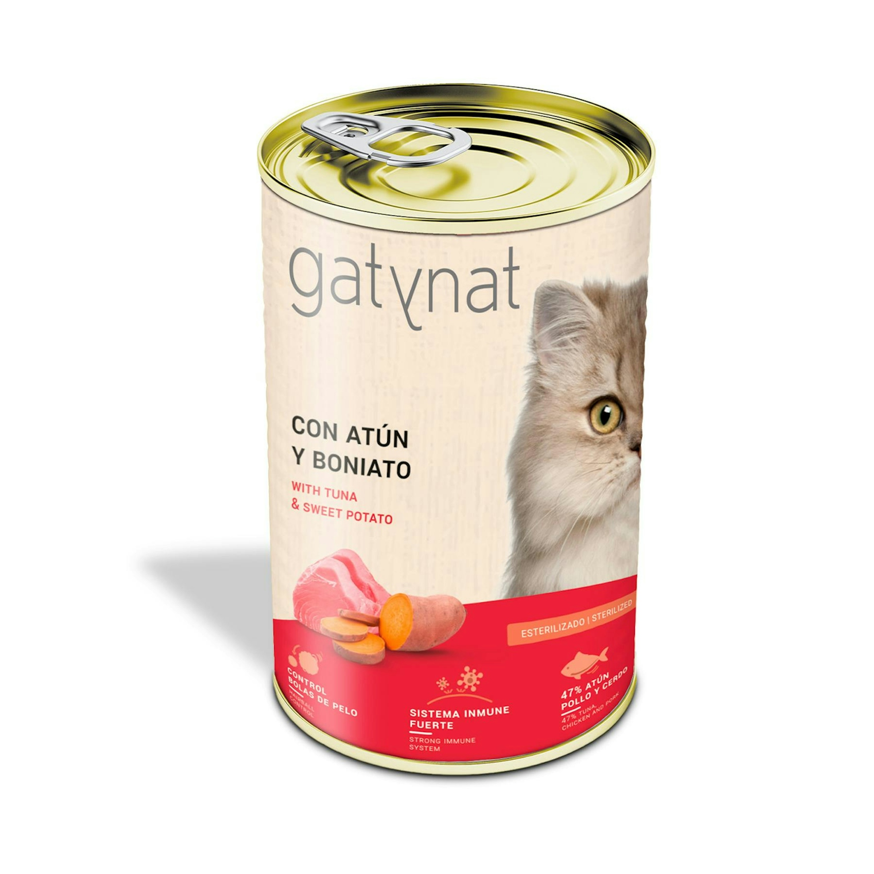 Comida Húmeda Gato Atún Y Boniato Gatynat 400Gr 0