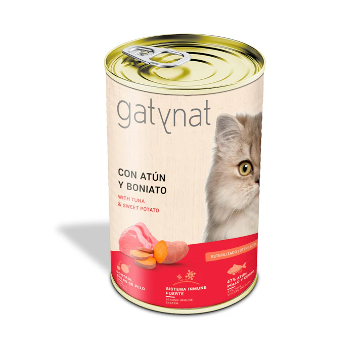 Comida Húmeda Gato Atún Y Boniato Gatynat 400Gr