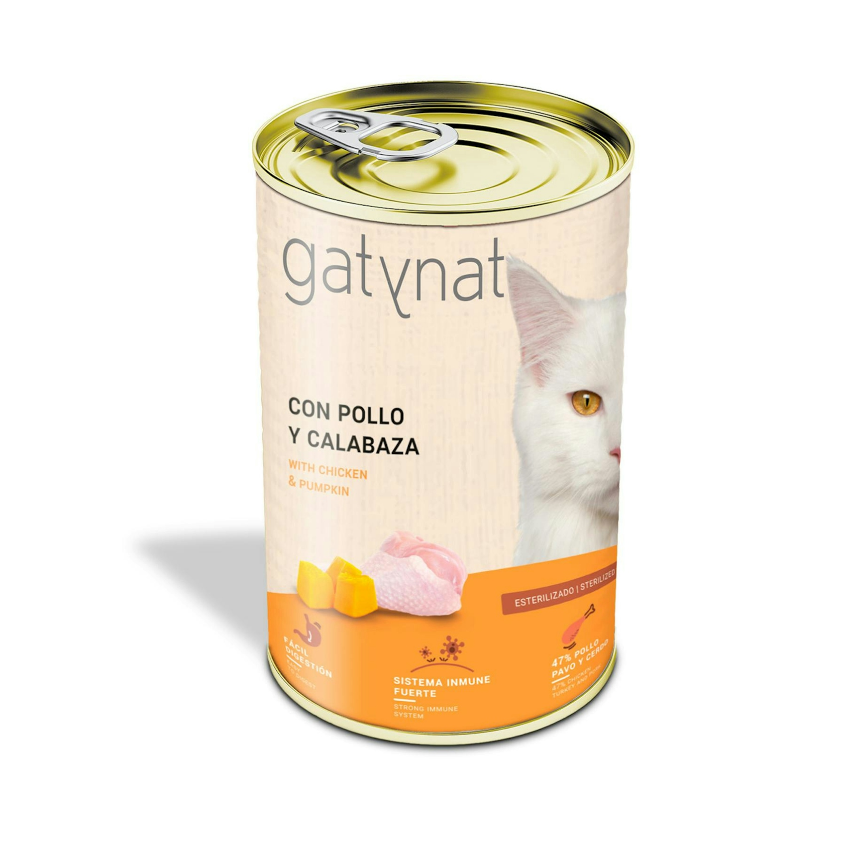 Comida Húmeda Gato Grain Free Pavo Y Arandanos Gatynat 400Gr 0