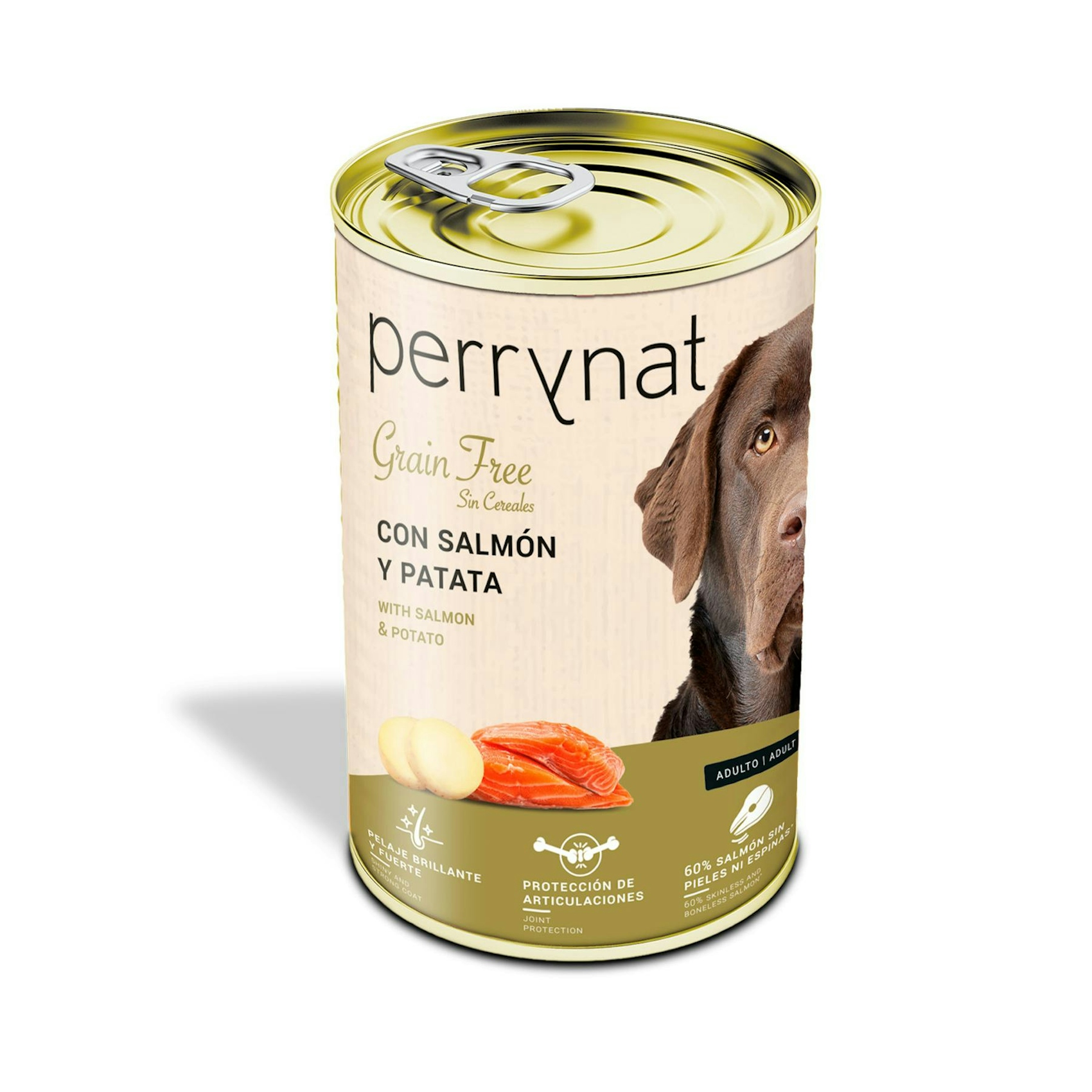 Comida Húmida Cão Grain Free Salmão E Batata Perrynat 400Gr 0