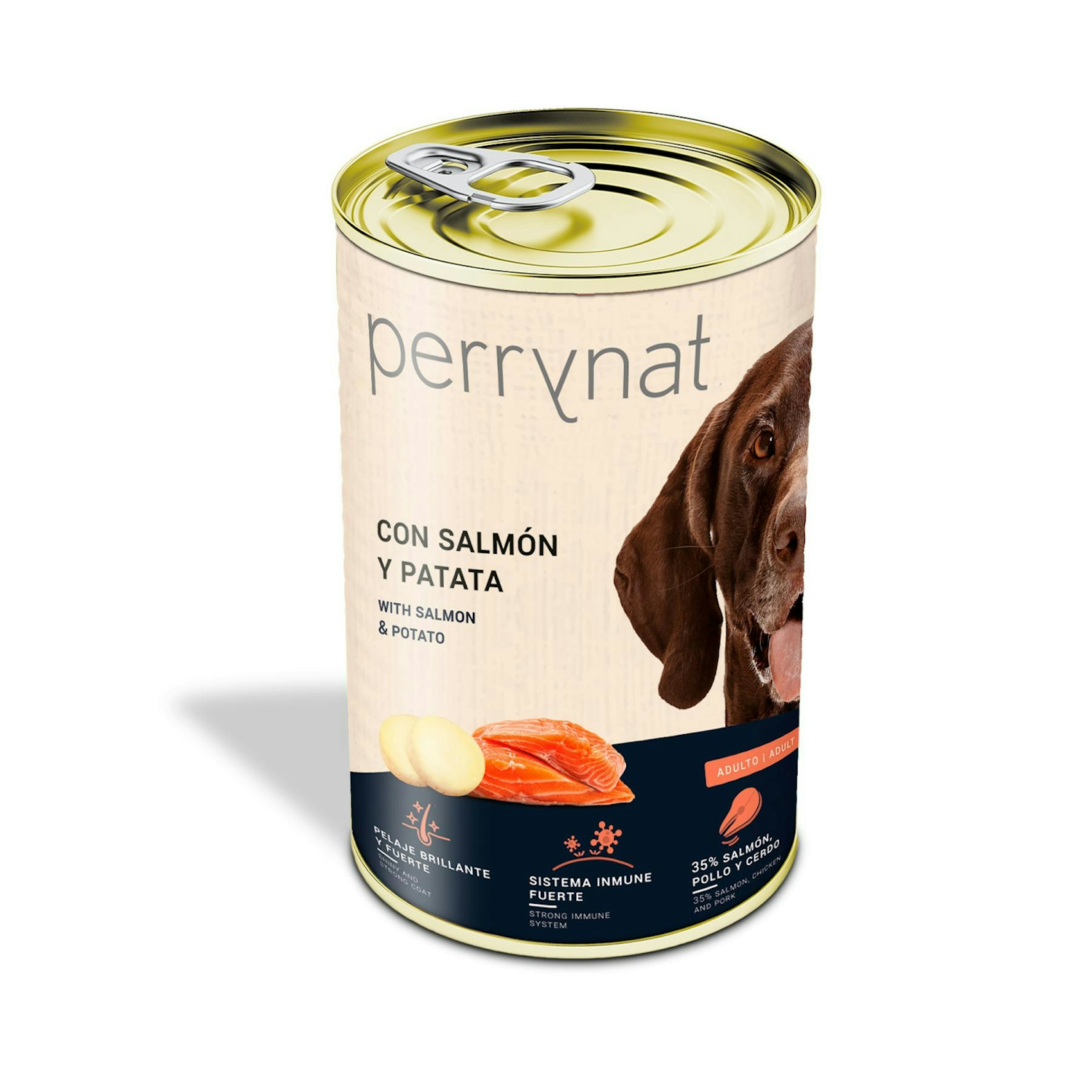 Comida Húmida Cão Salmão E Batata Perrynat 400Gr 0