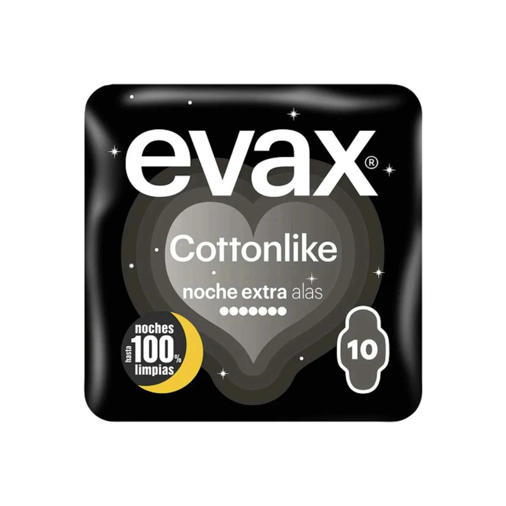Compresas Con Alas Cottonlike Noche Extra Evax 10 Uds Compresas Con Alas Cottonlike Noche Extra Evax 10 Uds 0