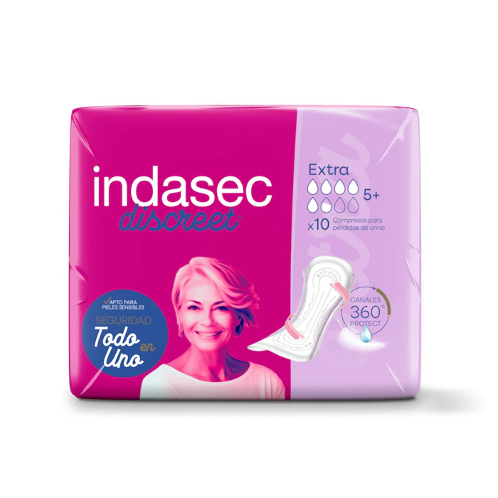 Compresas Incontinencia Indasec Discreet Extra 10 Uds