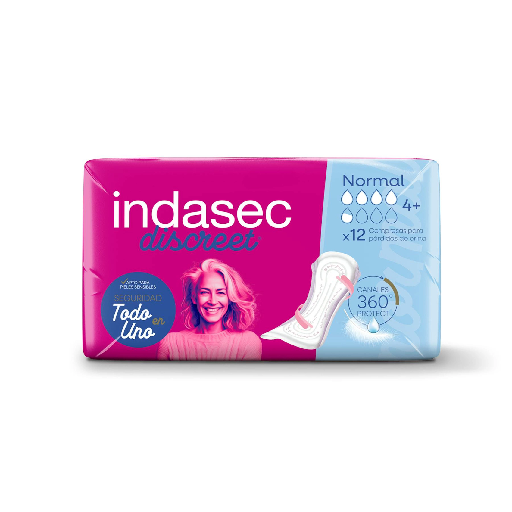 Compresas Incontinencia Indasec Discreet Normal 12 Uds 0