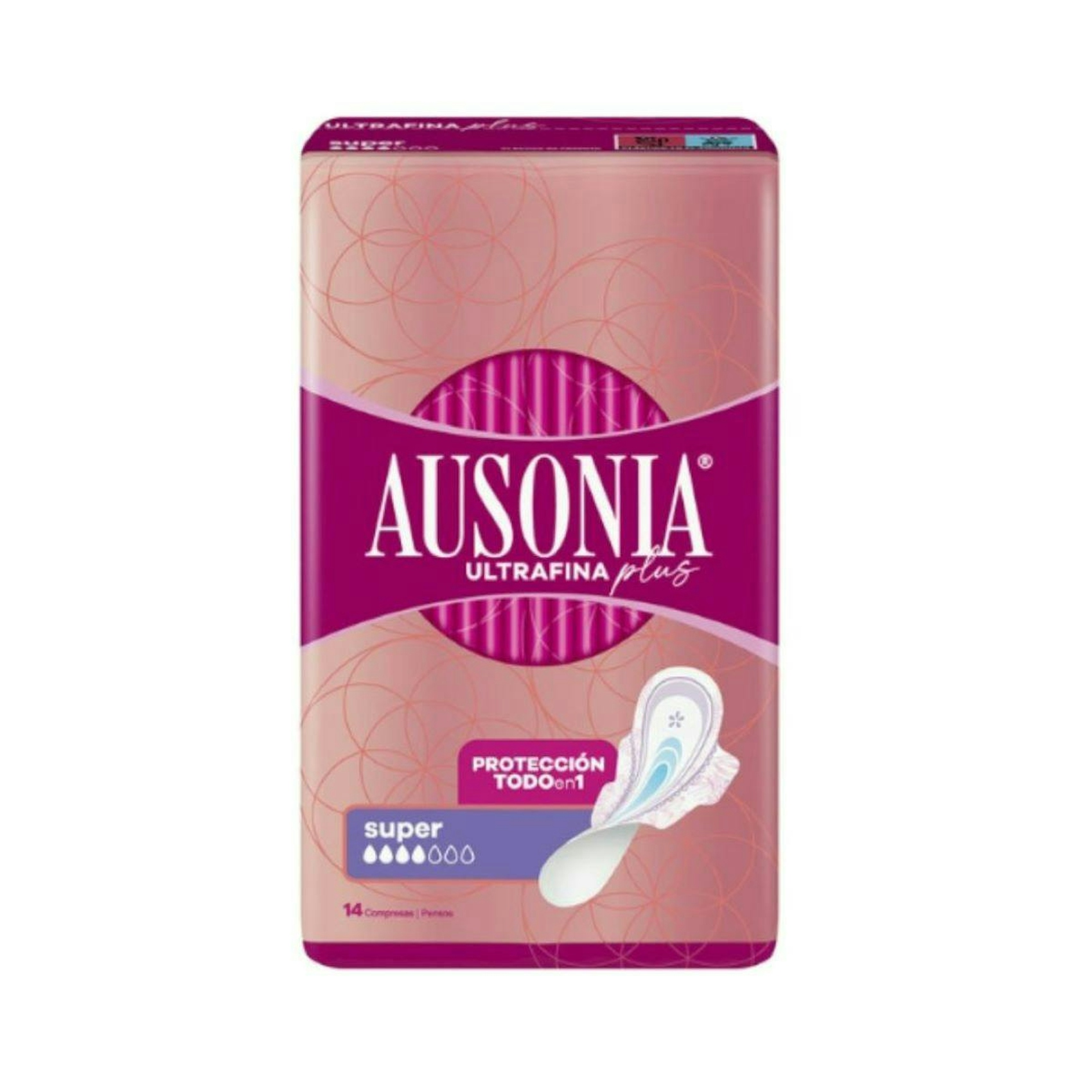 Compresas Ultrafinas Plus Con Alas Super Ausonia 14 Uds 0