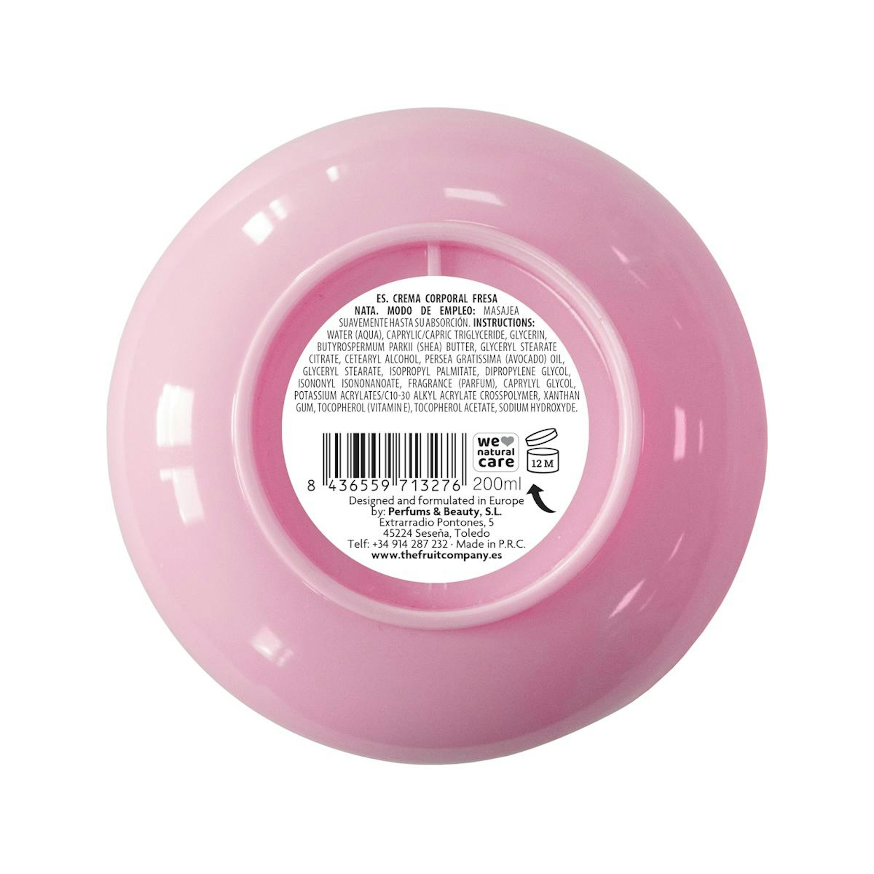 Creme Corporal Morango Nata The Fruit Company 200Ml