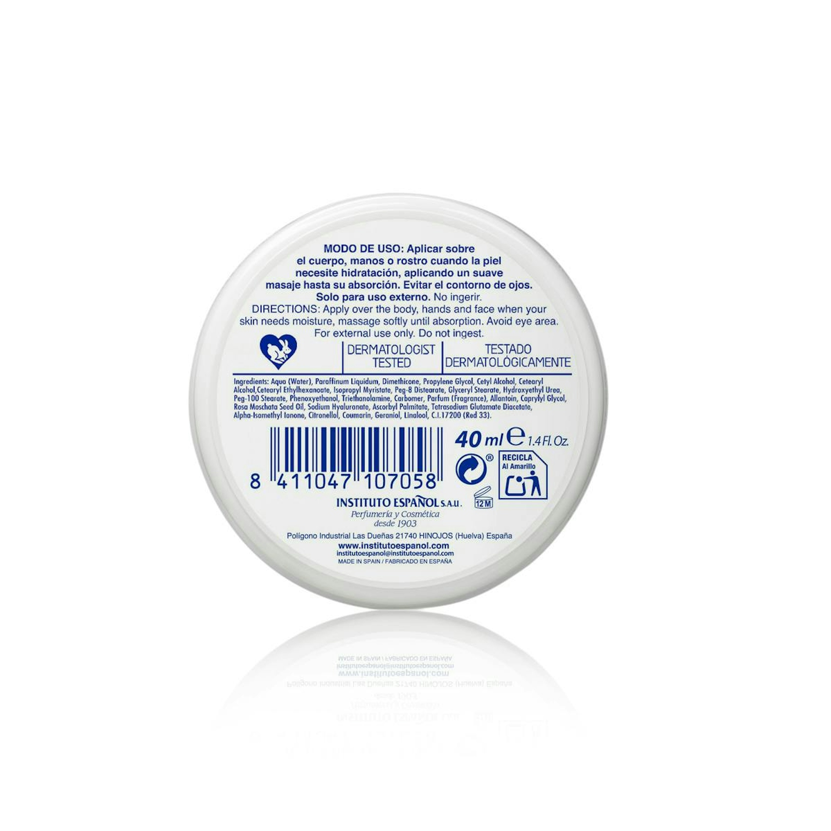 Crema Corporal Regeneradora Rosa Mosqueta Instituto Español 30 Ml